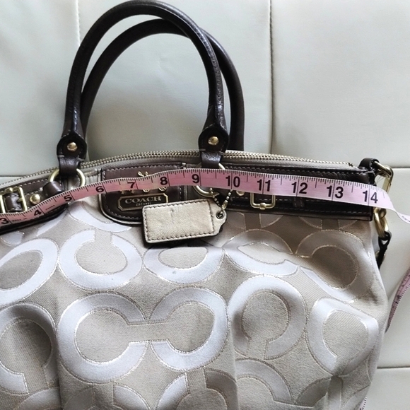 Vintage Coach MADISON OP ART LUREX Jacquard SATCHEL BAG PURSE 18608 - Picture 12 of 14